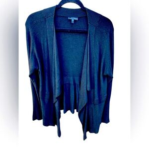 Eileen Fisher size Large women’s cardigan open shrug jacketed long sleeve black